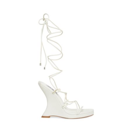 White Steve Madden Rezy Women's Heels Sandals | PH 2317FLA